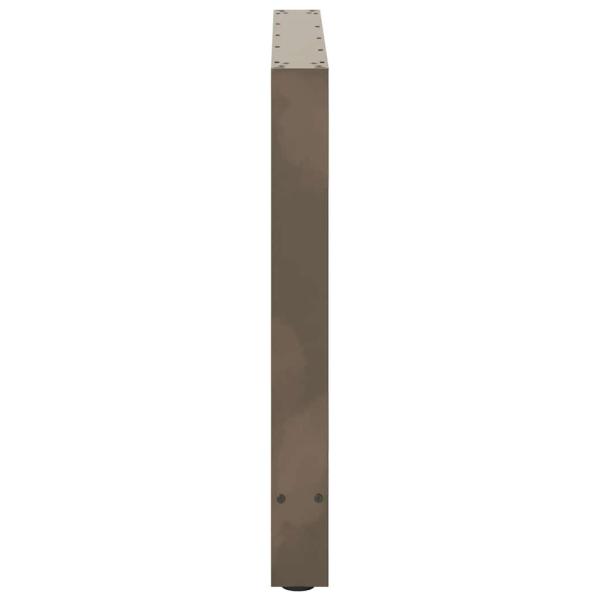 Esstischbeine Naturstahl 2 Stk. 90x(72-73) cm Stahl