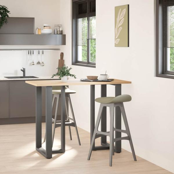 ARDEBO.de - Bartischbeine T-Form 2 Stk. Anthrazit 60x35x(100-101) cm Stahl