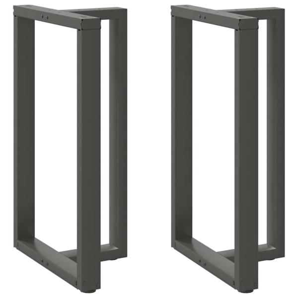 Bartischbeine T-Form 2 Stk. Anthrazit 60x35x(100-101) cm Stahl