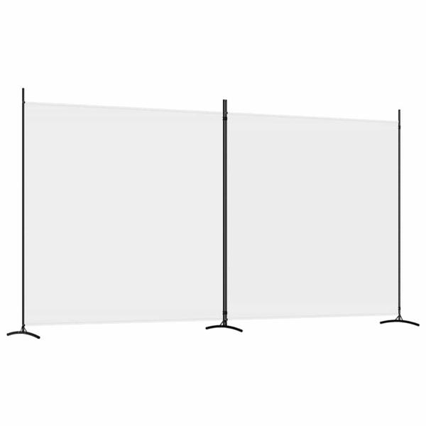 2-tlg. Paravent Wei? 348x180 cm Stoff