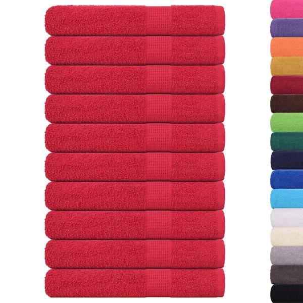 Handtücher FROGN 10 Stk. Rot 100x200 cm 360 g/m²