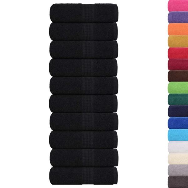 Gästetücher FROGN 10 Stk. Schwarz 30x50 cm 360 g/m²