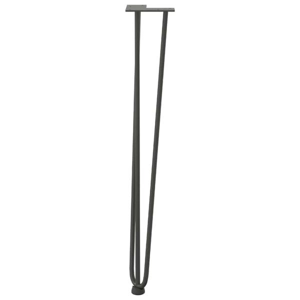 Haarnadelbeine für Konsolentische 4 Stk. Anthrazit 72 cm Massivstahl