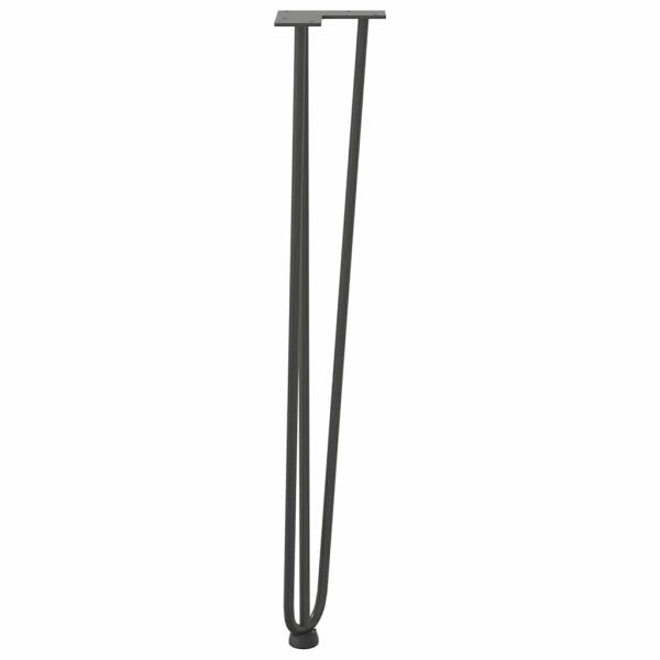 Haarnadelbeine für Konsolentische 4 Stk. Anthrazit 72 cm Massivstahl