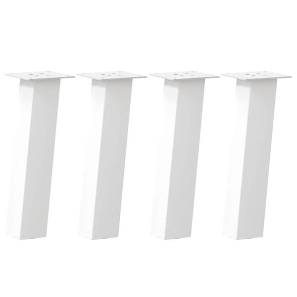 Couchtischbeine 4 Stk. Weiß 42 cm Stahl