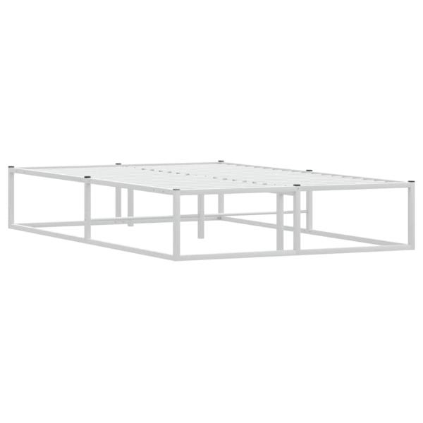 Bettgestell ohne Matratze Weiß 120x200 cm Metall
