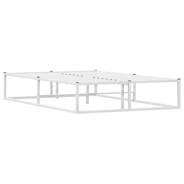 Bettgestell ohne Matratze Weiß 120x200 cm Metall