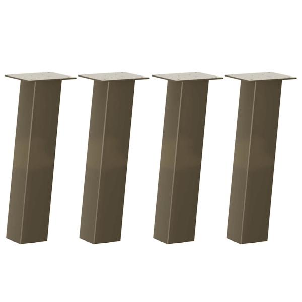 Couchtischbeine 4 Stk. Naturstahl 42 cm Stahl