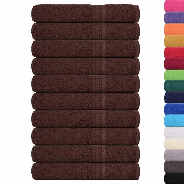 Saunatücher FROGN 10 Stk. Braun 80x200 cm 360 g/m²