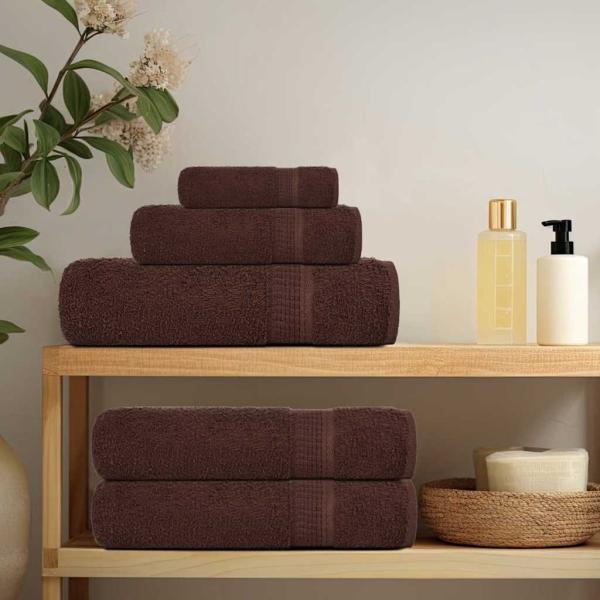 Saunatücher FROGN 10 Stk. Braun 80x200 cm 360 g/m²