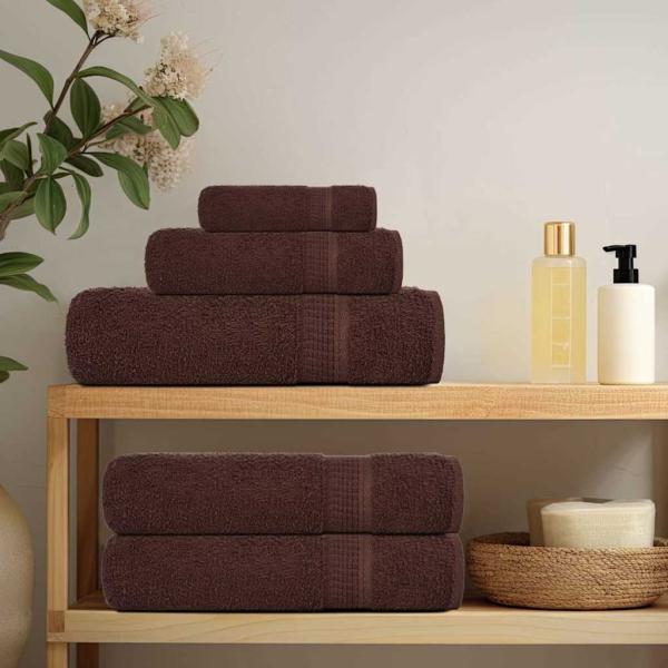ARDEBO.de - Gästetücher FROGN 10 Stk. Braun 30x50 cm 360 g/m²