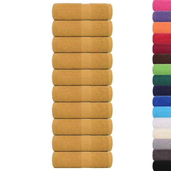 Gästetücher FROGN 10 Stk. Gold 30x50 cm 360 g/m²