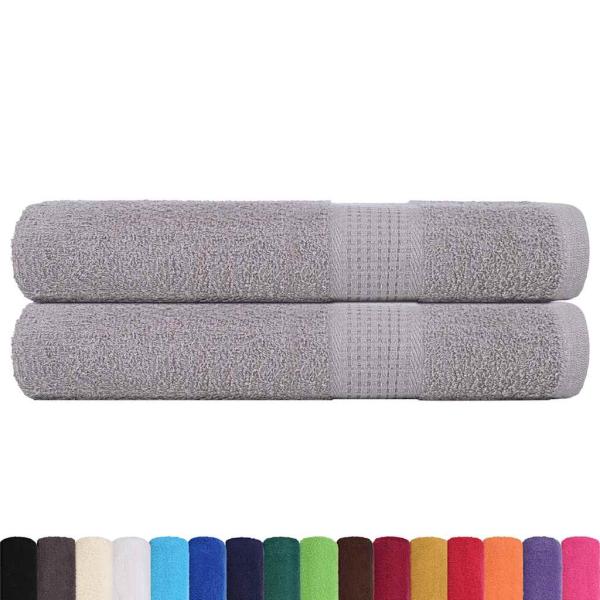 Saunatücher FROGN 2 Stk. Grau 80x200 cm 360 g/m²