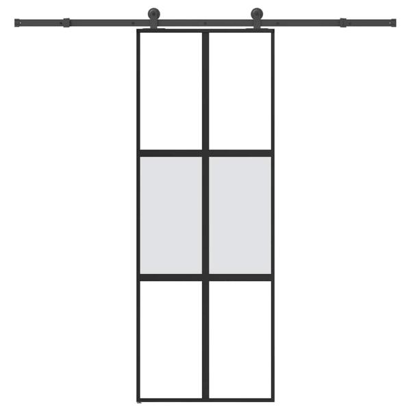 ARDEBO.de - Schiebetür mit Beschlag 76x205 cm Hartglas & Aluminium