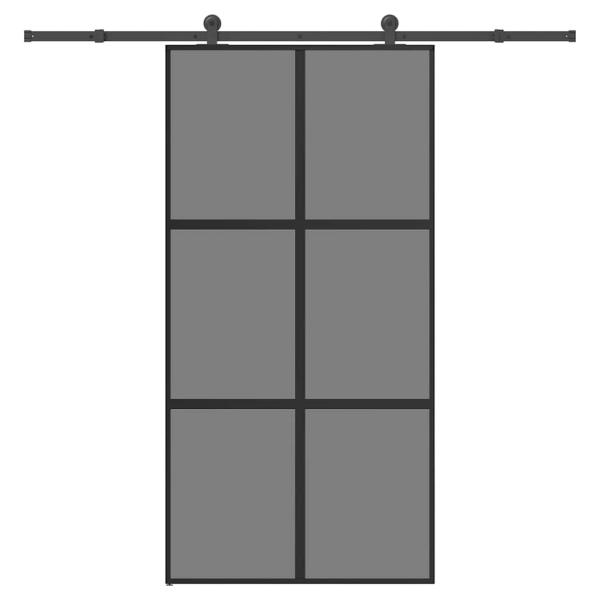 ARDEBO.de - Schiebetür mit Beschlag 102,5x205 cm Hartglas & Aluminium