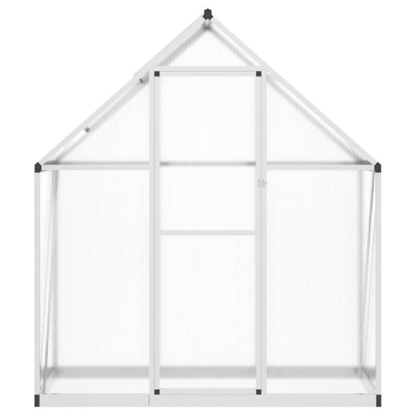 Gewächshaus mit Fundamentrahmen Silbern 169x58x195cm Aluminimum
