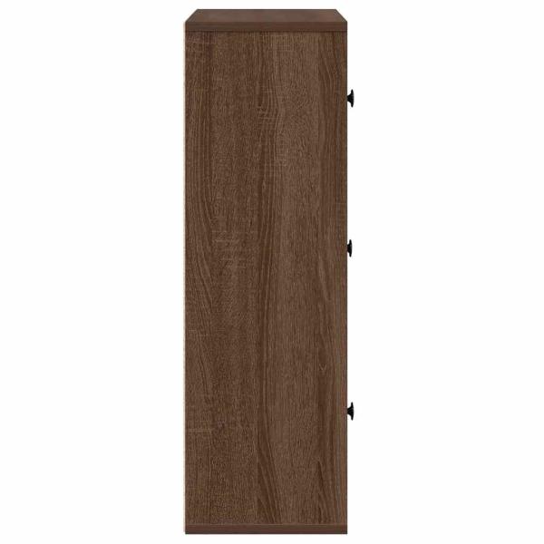 B?cherregal Braun Eichen-Optik 60x24x76,5 cm Holzwerkstoff