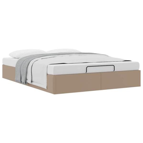 Ottoman-Bett ohne Matratze Cappucino 140x200cm Kunstleder