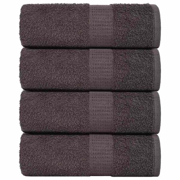 ARDEBO.de - Gästetücher FROGN 4 Stk. Anthrazit 30x50 cm 360 g/m²