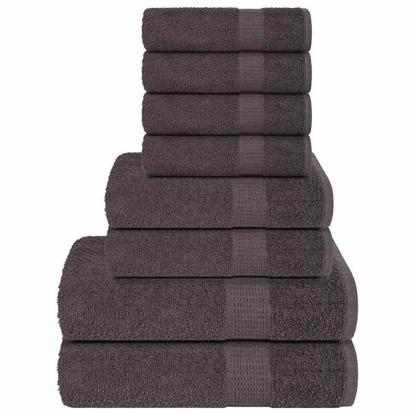 ARDEBO.de - 8-tlg. Handtuch-Set FROGN Anthrazit 360 g/m²