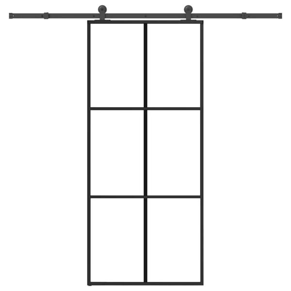 ARDEBO.de - Schiebetür mit Beschlag 90x205 cm ESG-Glas & Aluminium
