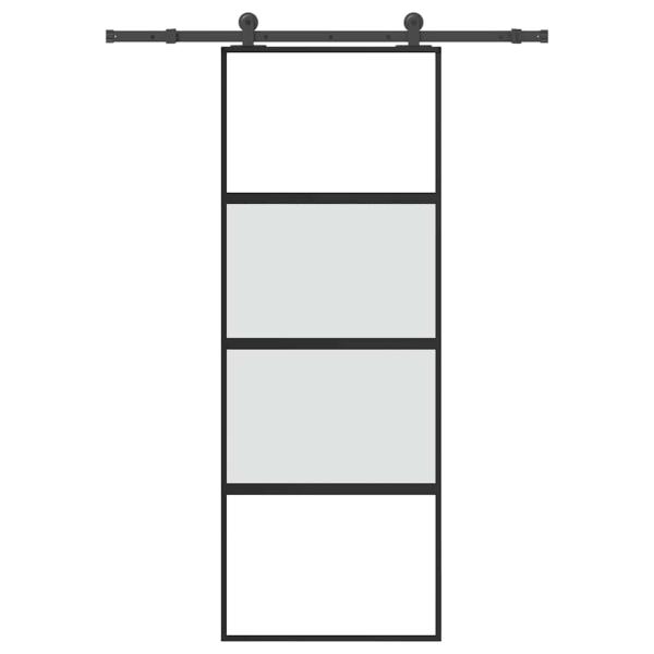 ARDEBO.de - Schiebetür mit Beschlag 76x205 cm Hartglas & Aluminium