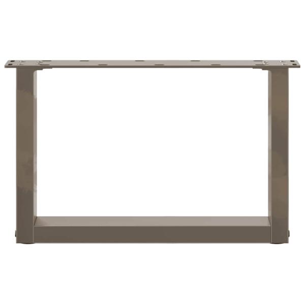 Couchtischbeine U-Form 2 Stk. Naturstahl 50x(30-31) cm Stahl
