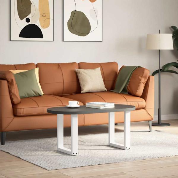 ARDEBO.de - Couchtischbeine U-Form 2 Stk. Weiß 38x(42-43) cm Stahl