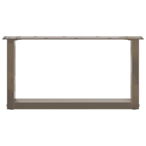 Couchtischbeine U-Form 2 Stk. Naturstahl 70x(30-31) cm Stahl