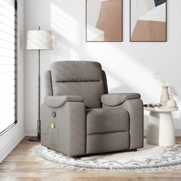 ARDEBO.de - Massagesessel Taupe Stoff