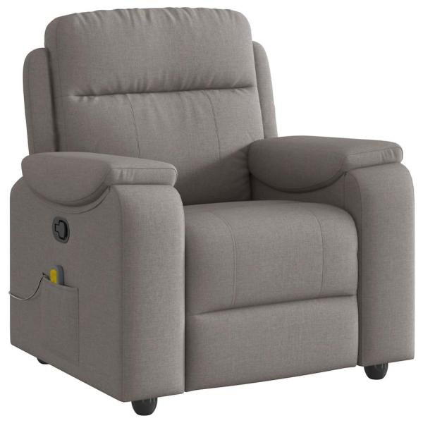 Massagesessel Taupe Stoff