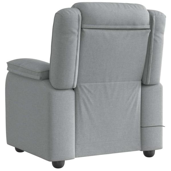 Massagesessel Hellgrau Stoff