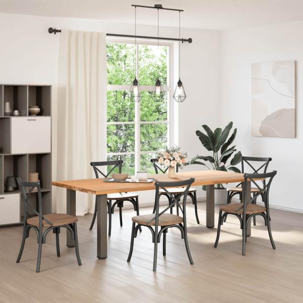 Konsolentischbeine 4 Stk. Naturstahl 72-74 cm Stahl