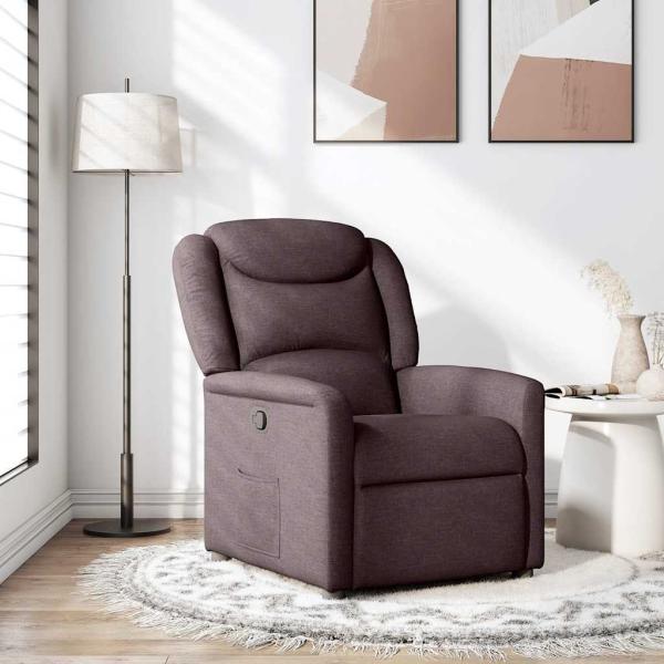 ARDEBO.de - Relaxsessel Dunkelbraun Stoff