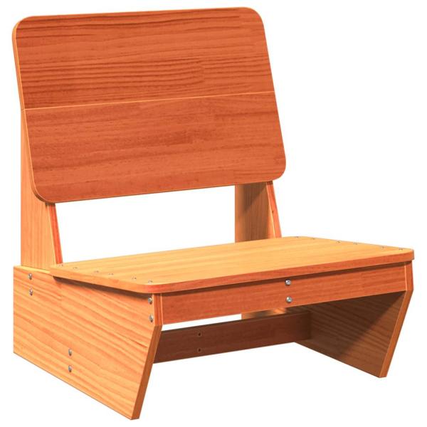 Gartenst?hle 2 Stk. Wachsbraun 60x64x70,5 cm Massivholz Kiefer