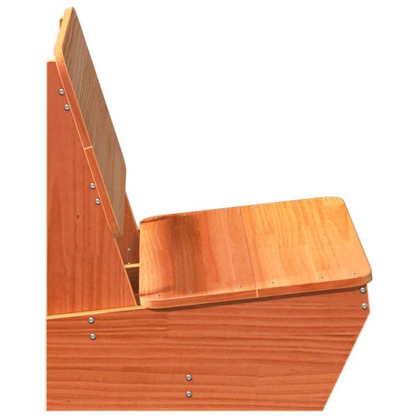 Gartenst?hle 2 Stk. Wachsbraun 60x64x70,5 cm Massivholz Kiefer