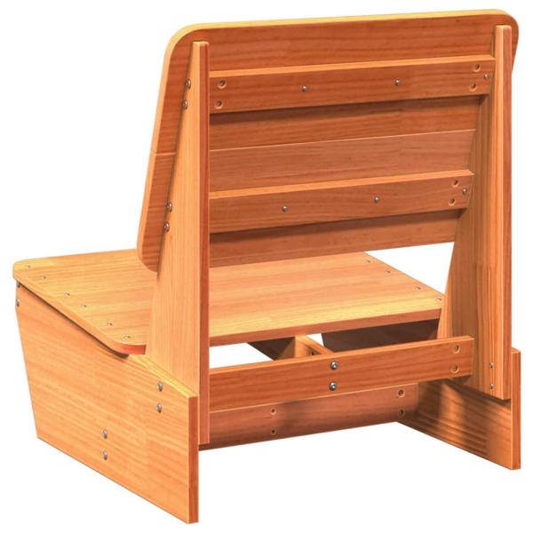 Gartenst?hle 2 Stk. Wachsbraun 60x64x70,5 cm Massivholz Kiefer