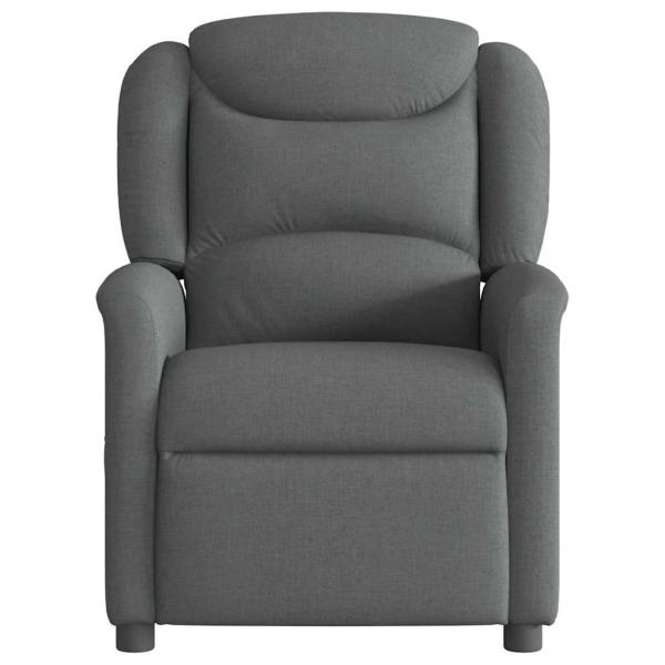 Massagesessel Elektrisch Dunkelgrau Stoff
