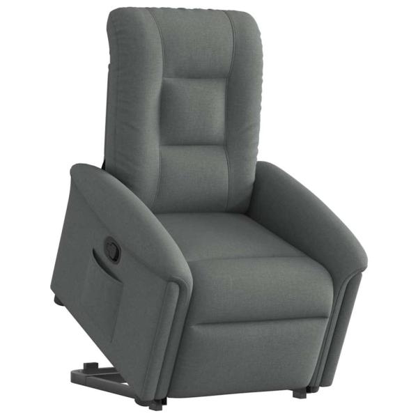 ARDEBO.de - Relaxsessel mit Aufstehhilfe Dunkelgrau Stoff