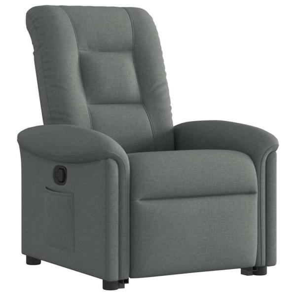 Relaxsessel mit Aufstehhilfe Dunkelgrau Stoff