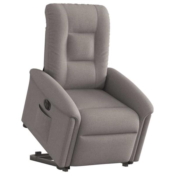 Relaxsessel mit Aufstehhilfe Elektrisch Taupe Stoff