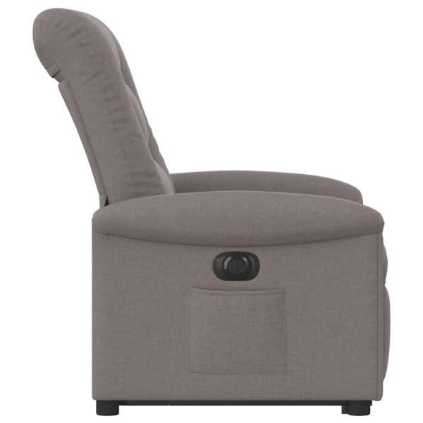 Relaxsessel mit Aufstehhilfe Elektrisch Taupe Stoff