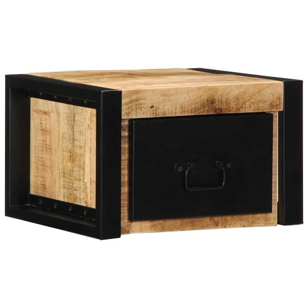 Nachttisch 40x35x25 cm Raues Mango-Massivholz