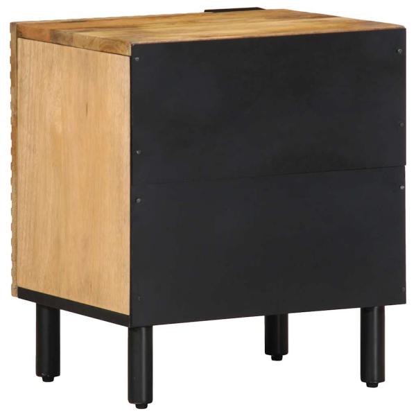 Nachttische 2 Stk. Braun 40x33x46 cm Massivholz Mango