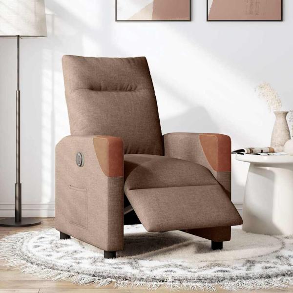 Relaxsessel Elektrisch Braun Stoff