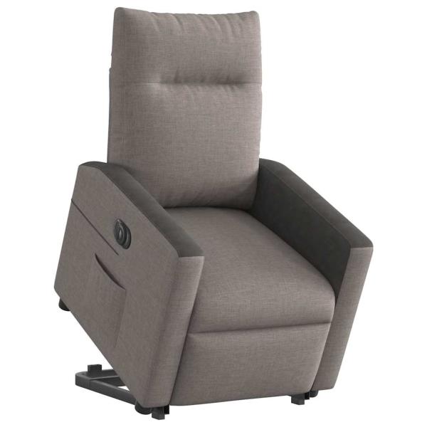 Relaxsessel mit Aufstehhilfe Elektrisch Taupe Stoff