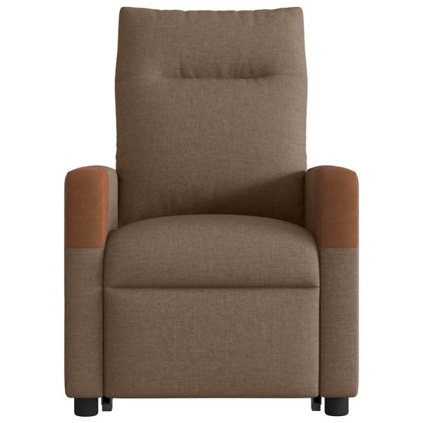 Relaxsessel mit Aufstehhilfe Elektrisch Braun Stoff