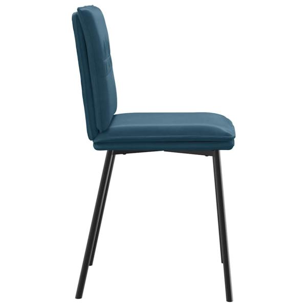 Esszimmerstühle 2 Stk. Blau Samt