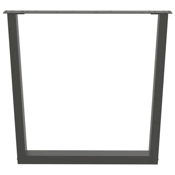 Esstisch Beine V-Form 3 Stück Anthrazit 90x(72-73,3) cm Stahl