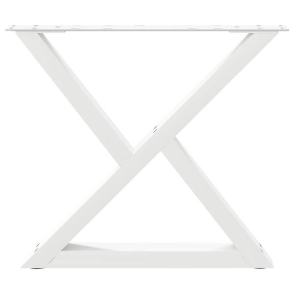 Couchtischbeine 2 Stk. Weiß 60x(42-43,3) cm Stahl